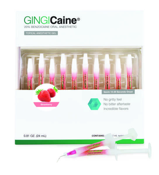 Dental conduit - hygiene - GINGICaine Oral Anesthetic Gel in Syringe