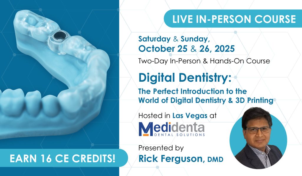 DIG Medidenta - Education - Digital Dentistry: The Perfect Introduction to the World of Digital Dentistry and 3D Printing (October 25 and 26, 2025)